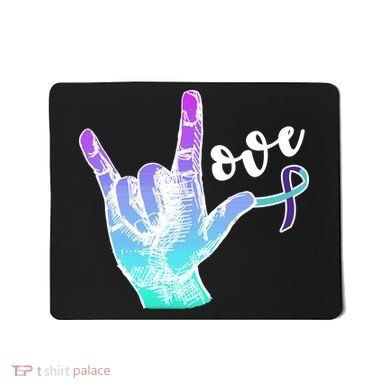 Love Suicide Awareness Sign Language Mousepad