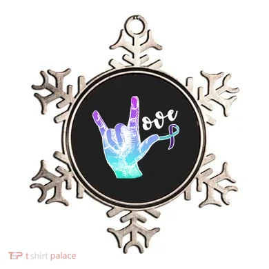 Love Suicide Awareness Sign Language Ornament