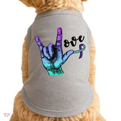 Love Suicide Awareness Sign Language Doggie Tank