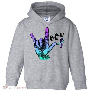 Love Suicide Awareness Sign Language Toddler Hoodie