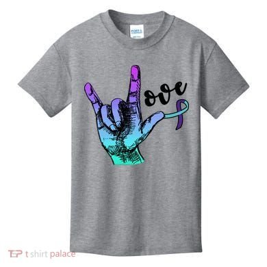 Love Suicide Awareness Sign Language Kids T-Shirt