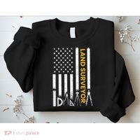 Land surveyor American Flag funny land surveyor Sweatshirt thumb 2