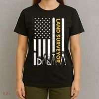 Land surveyor American Flag funny land surveyor T-Shirt thumb 4