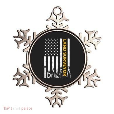 Land surveyor American Flag funny land surveyor Ornament
