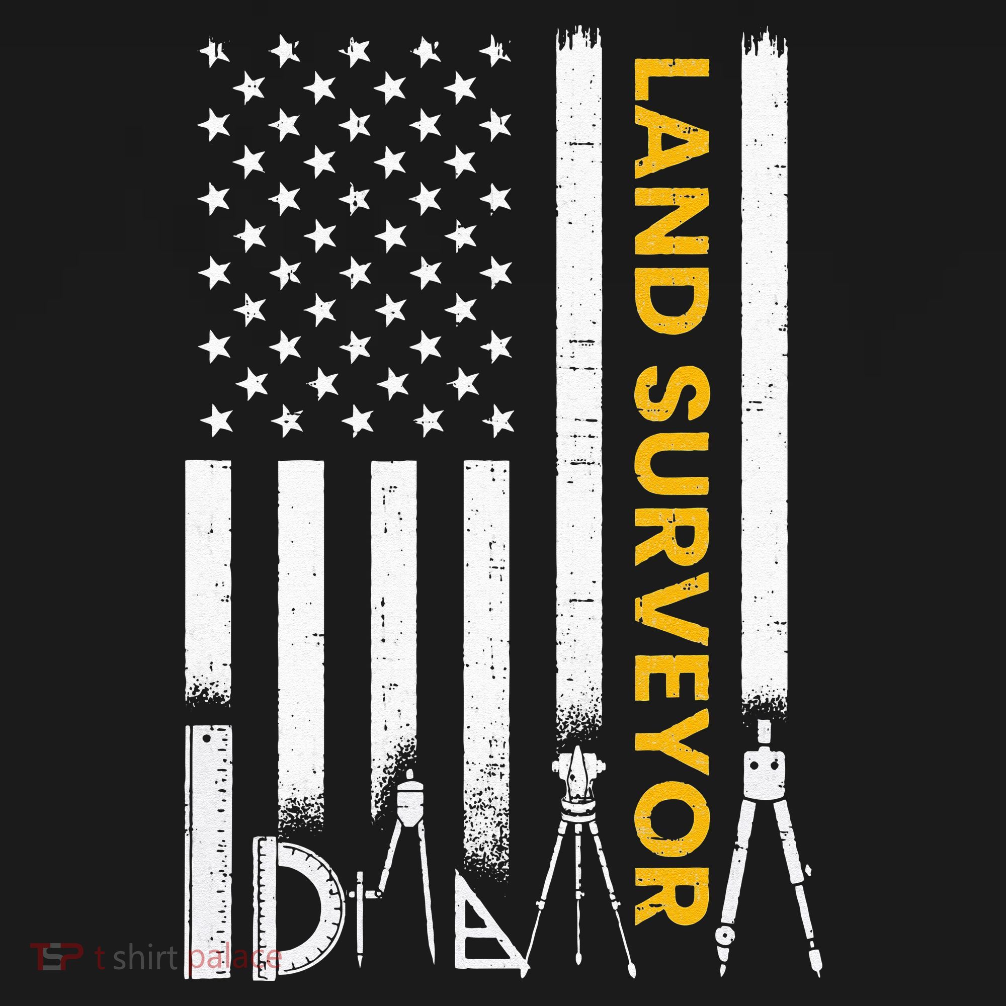 Land surveyor American Flag funny land surveyor Women's Tank Top