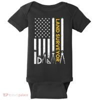 Land surveyor American Flag funny land surveyor Baby Bodysuit thumb 0