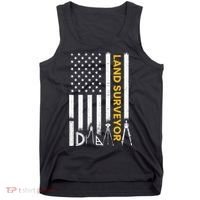 Land surveyor American Flag funny land surveyor Tank Top thumb 0