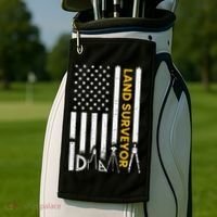 Land surveyor American Flag funny land surveyor Golf Towel thumb 2