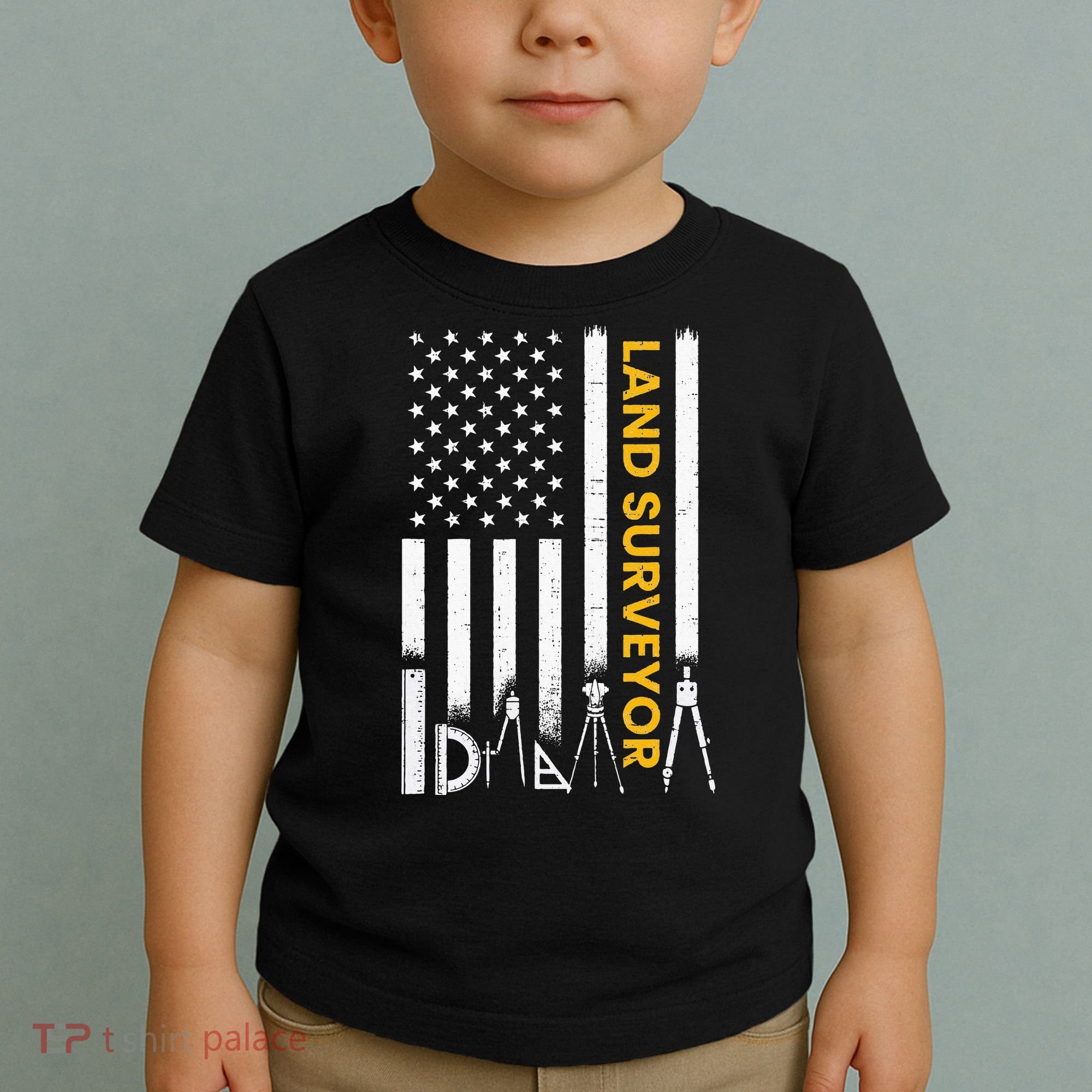 Land surveyor American Flag funny land surveyor Toddler T-Shirt
