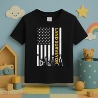 Land surveyor American Flag funny land surveyor Toddler T-Shirt thumb 3