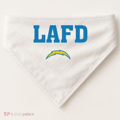 Lafd Style Blue USA-Made Doggie Bandana