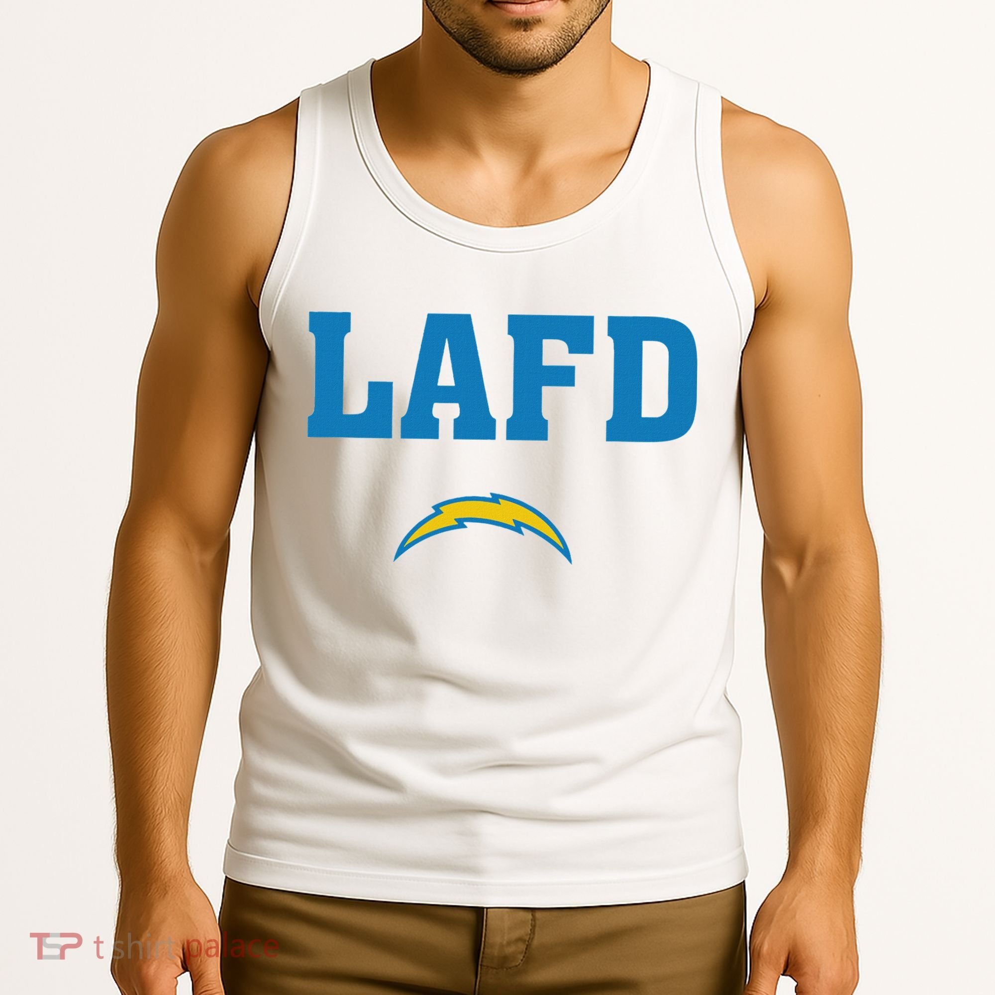 Lafd Style Blue Tank Top