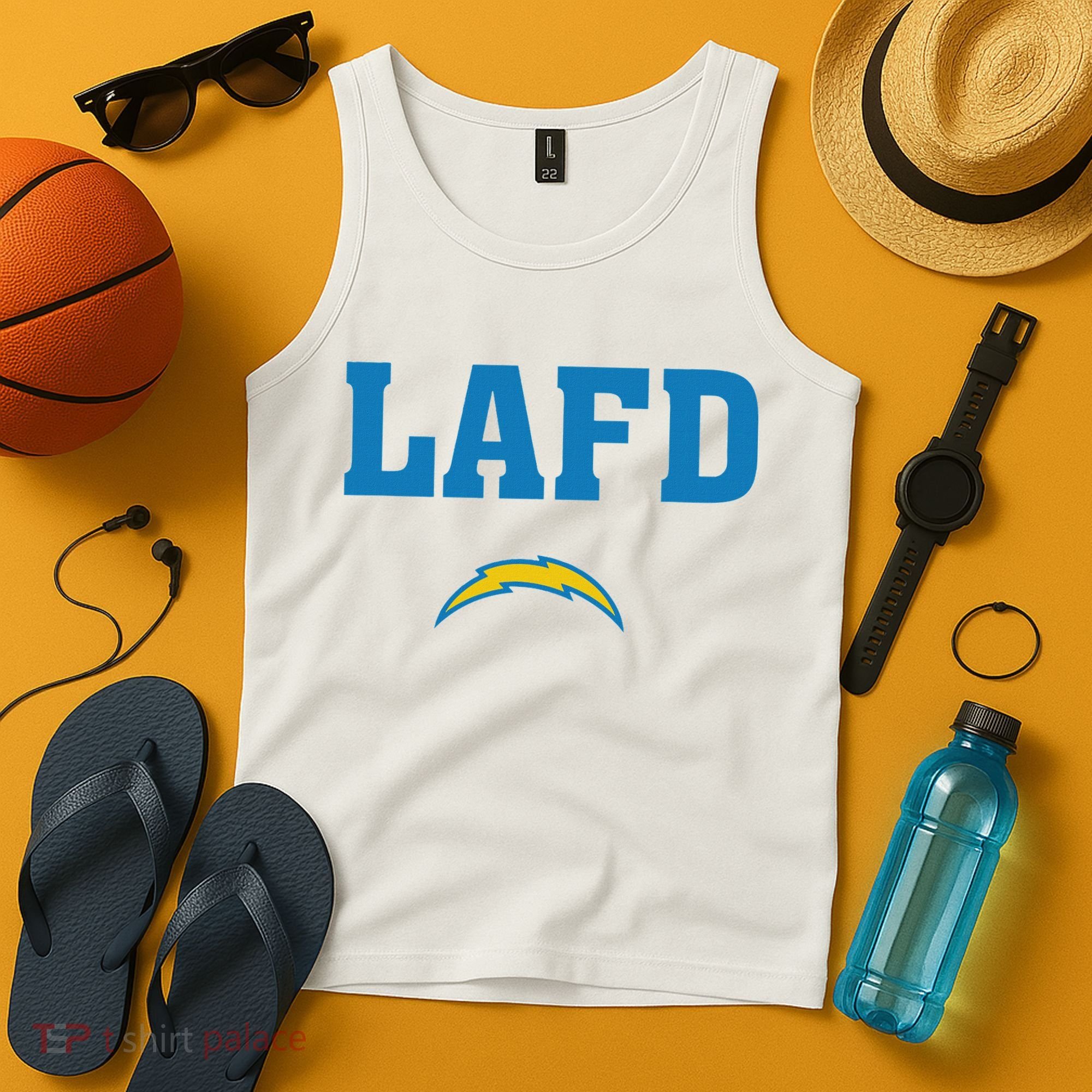 Lafd Style Blue Tank Top