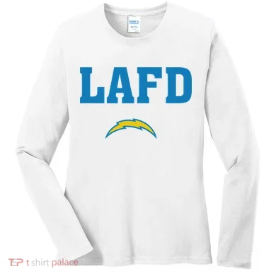 Lafd Style Blue Women's Long Sleeve Shirt