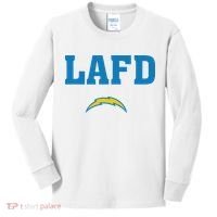 Lafd Style Blue Kids Long Sleeve Shirt thumb 0