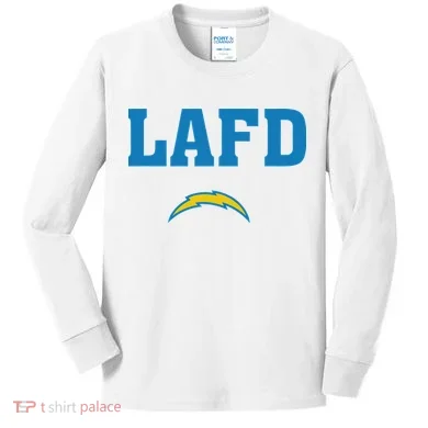 Lafd Style Blue Kids Long Sleeve Shirt