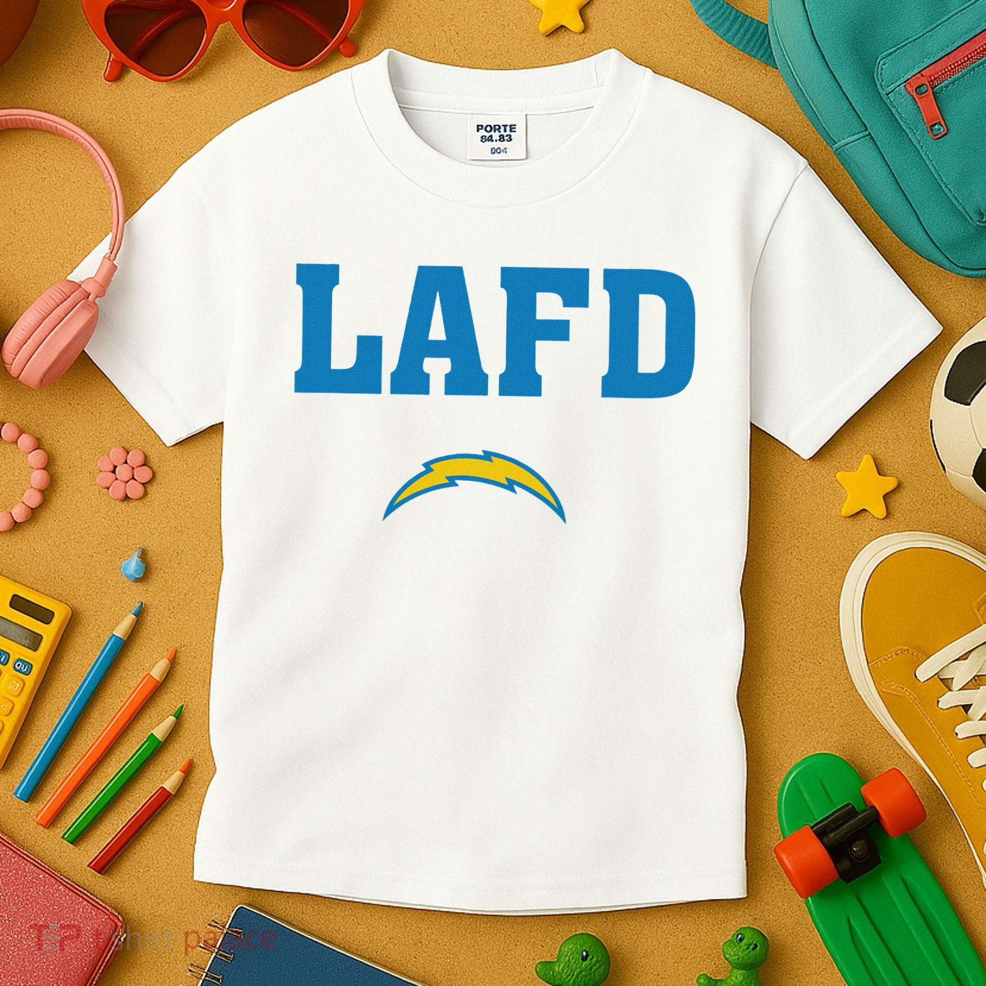 Lafd Style Blue Kids T-Shirt