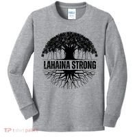 Lahaina Strong Banyan Tree Maui Wildfire Kids Long Sleeve Shirt thumb 0