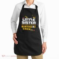 Little Sister Birthday Crew Construction Family Birthday Apron thumb 2