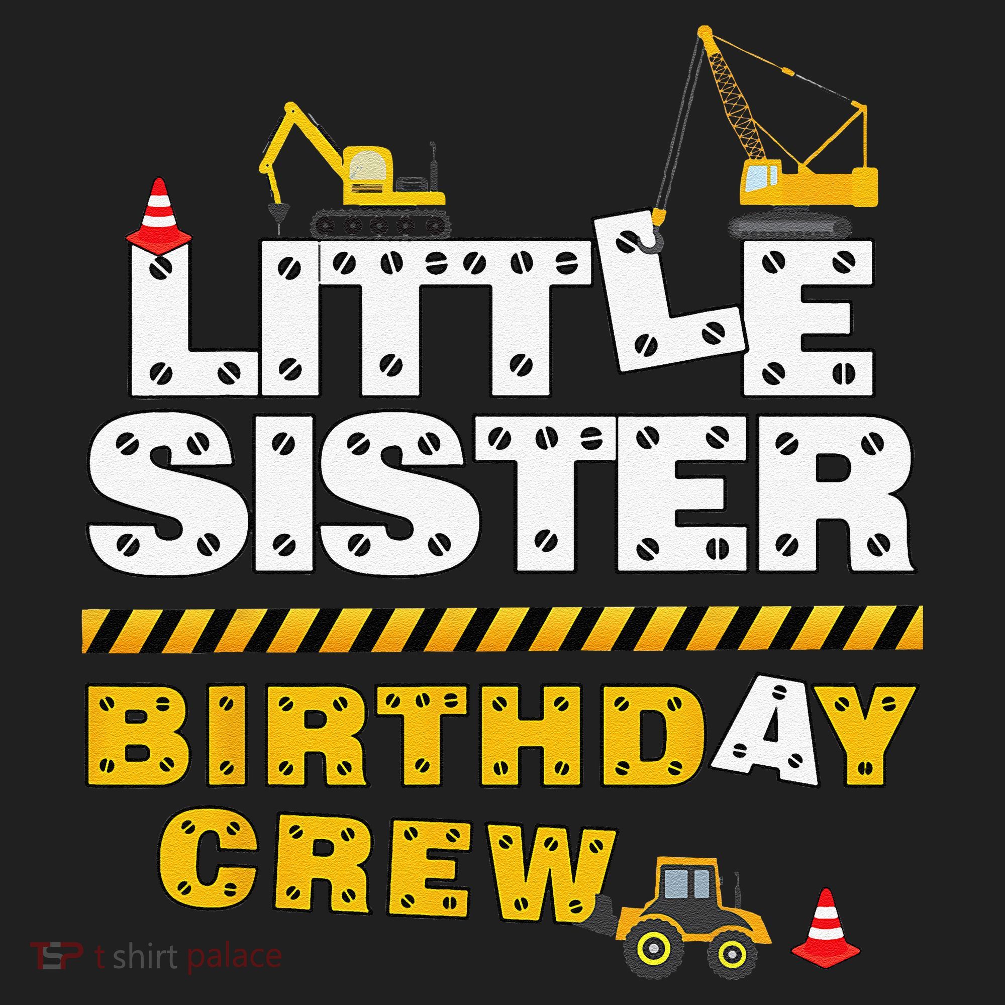 Little Sister Birthday Crew Construction Family Birthday Beanie