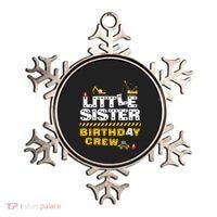 Little Sister Birthday Crew Construction Family Birthday Ornament thumb 0