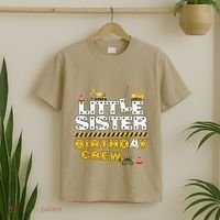 Little Sister Birthday Crew Construction Family Birthday T-Shirt thumb 2