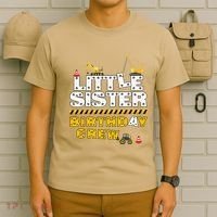 Little Sister Birthday Crew Construction Family Birthday T-Shirt thumb 6