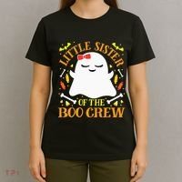 Little Sister Boo Crew Ghost Matching Family Halloween T-Shirt thumb 4