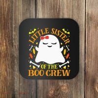 Little Sister Boo Crew Ghost Matching Family Halloween Coaster thumb 0