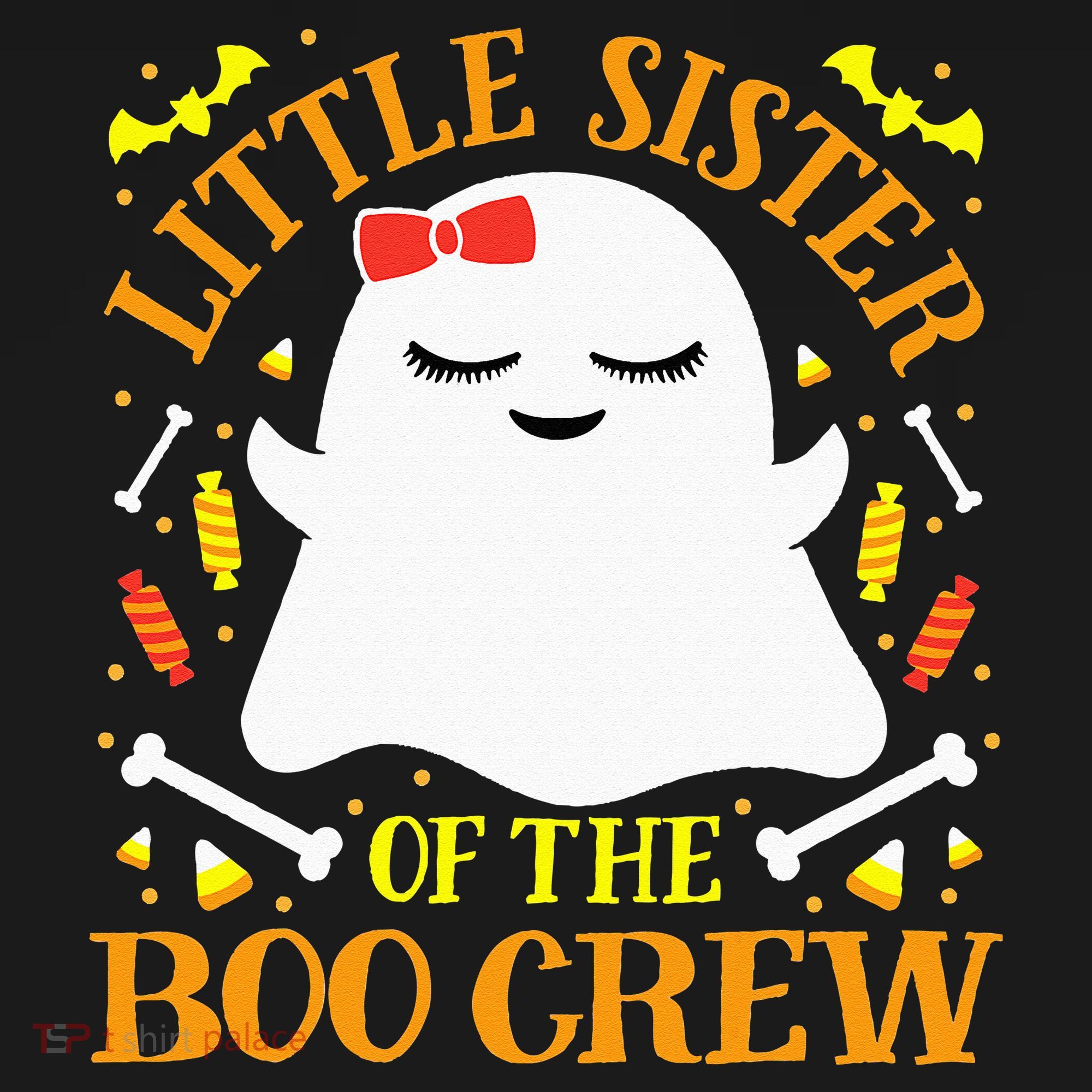 Little Sister Boo Crew Ghost Matching Family Halloween Mousepad