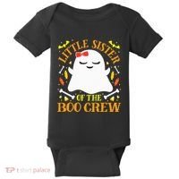 Little Sister Boo Crew Ghost Matching Family Halloween Baby Bodysuit thumb 0
