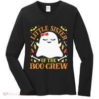 Little Sister Boo Crew Ghost Matching Family Halloween Women's Long Sleeve Shirt thumb 0