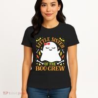 Little Sister Boo Crew Ghost Matching Family Halloween Women's T-Shirt thumb 4