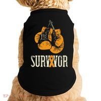 Leukemia Survivor Boxing Orange Ribbon Leukemia Awareness Doggie Tank thumb 0