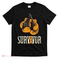 Leukemia Survivor Boxing Orange Ribbon Leukemia Awareness T-Shirt thumb 0