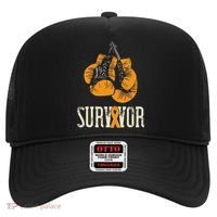 Leukemia Survivor Boxing Orange Ribbon Leukemia Awareness Hat thumb 0
