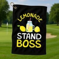 Lemonade Stand Boss Lemon Juice Gift Golf Towel thumb 1