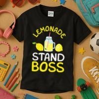 Lemonade Stand Boss Lemon Juice Gift Kids T-Shirt thumb 3