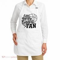 Little Sister Biggest Fan Basketball Gift Apron thumb 2