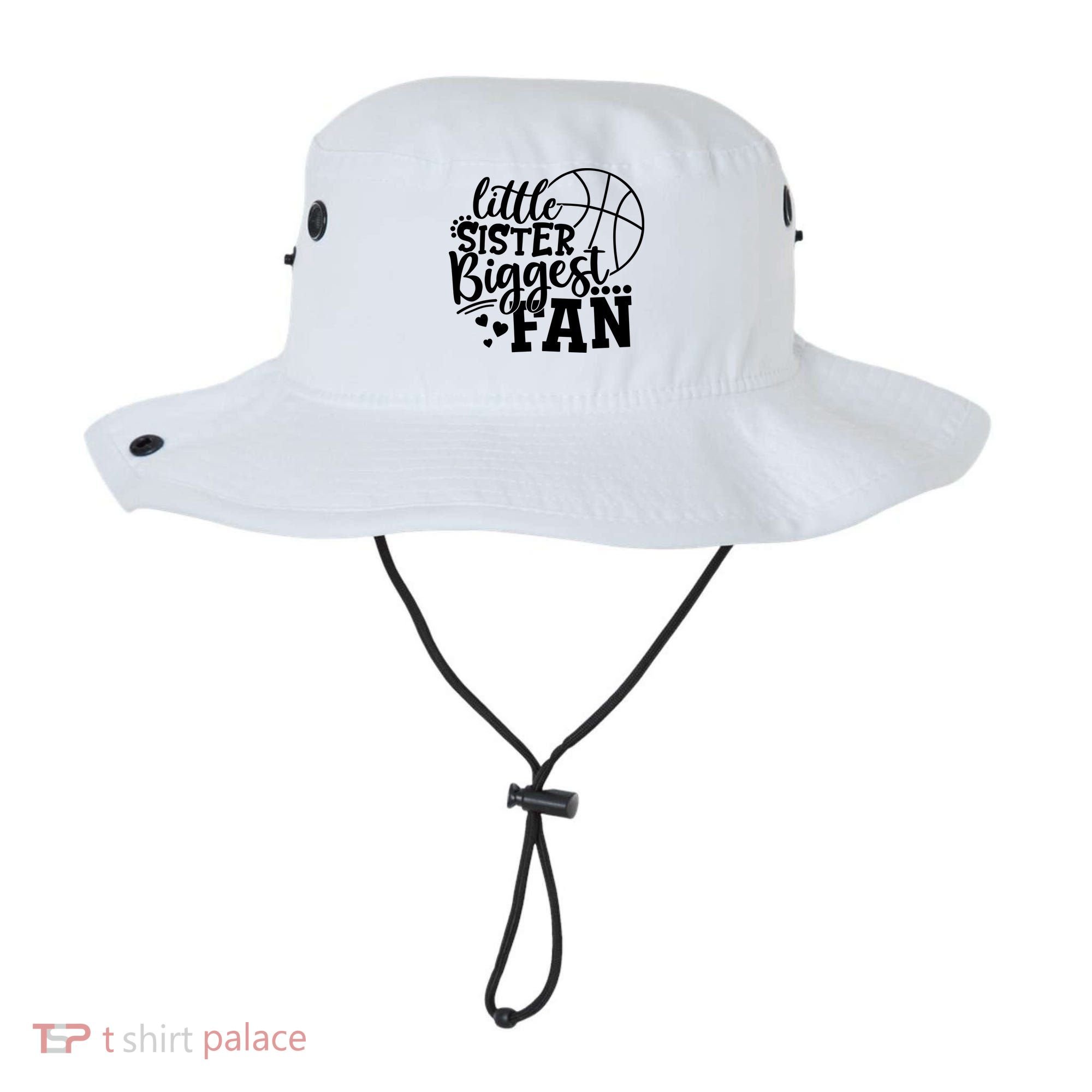Little Sister Biggest Fan Basketball Gift Bucket Hat