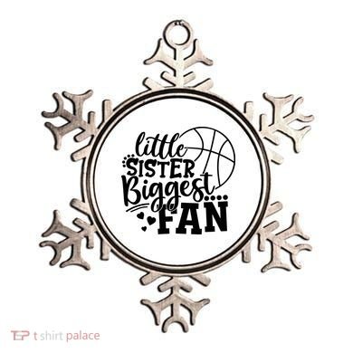 Little Sister Biggest Fan Basketball Gift Ornament
