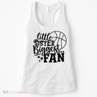 Little Sister Biggest Fan Basketball Gift Women's Tank Top thumb 0
