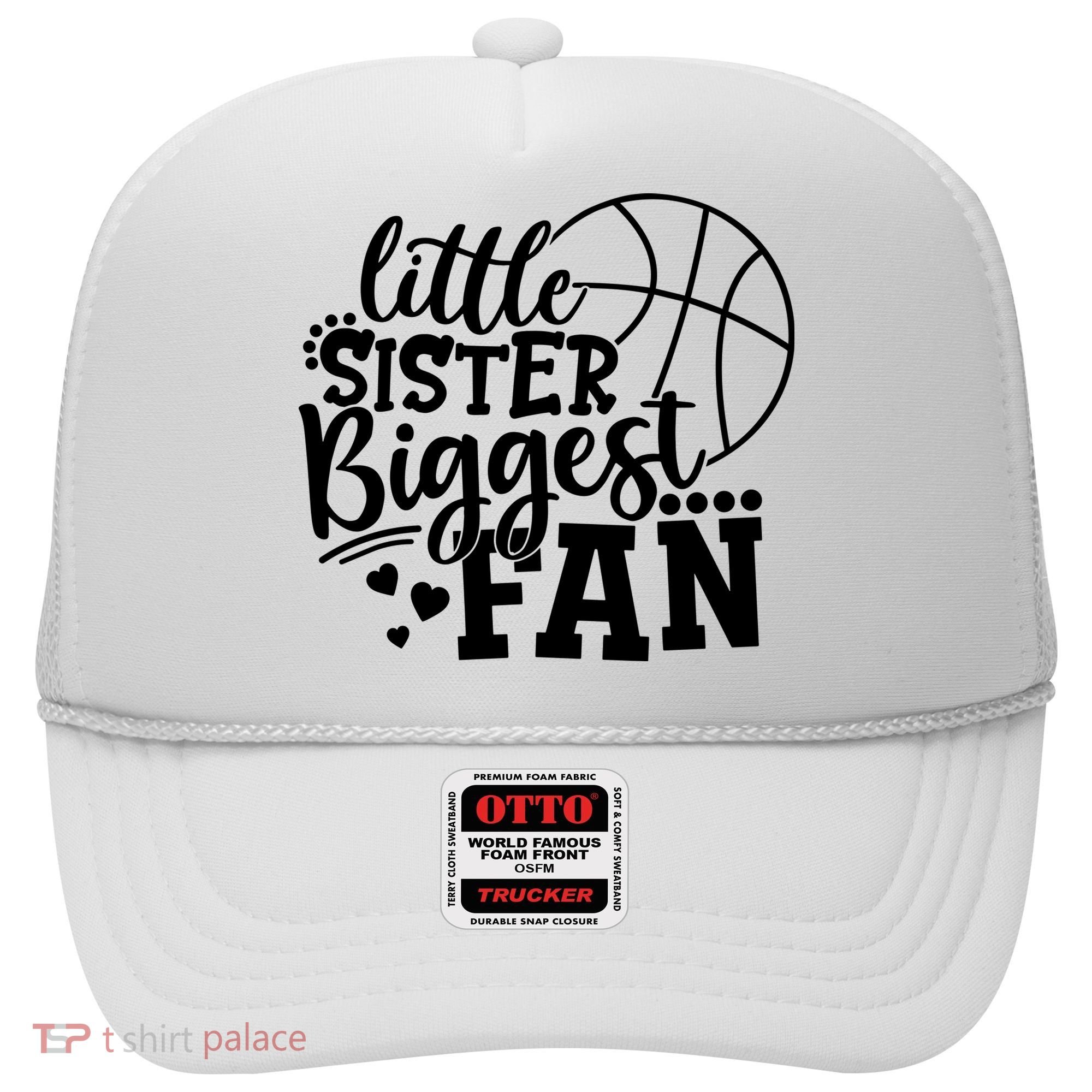 Little Sister Biggest Fan Basketball Gift Hat