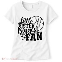 Little Sister Biggest Fan Basketball Gift Women's T-Shirt thumb 0