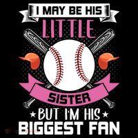 Little Sister But I'm His Biggest Fan Baseball Lover Gift Coffee Mug thumb 5