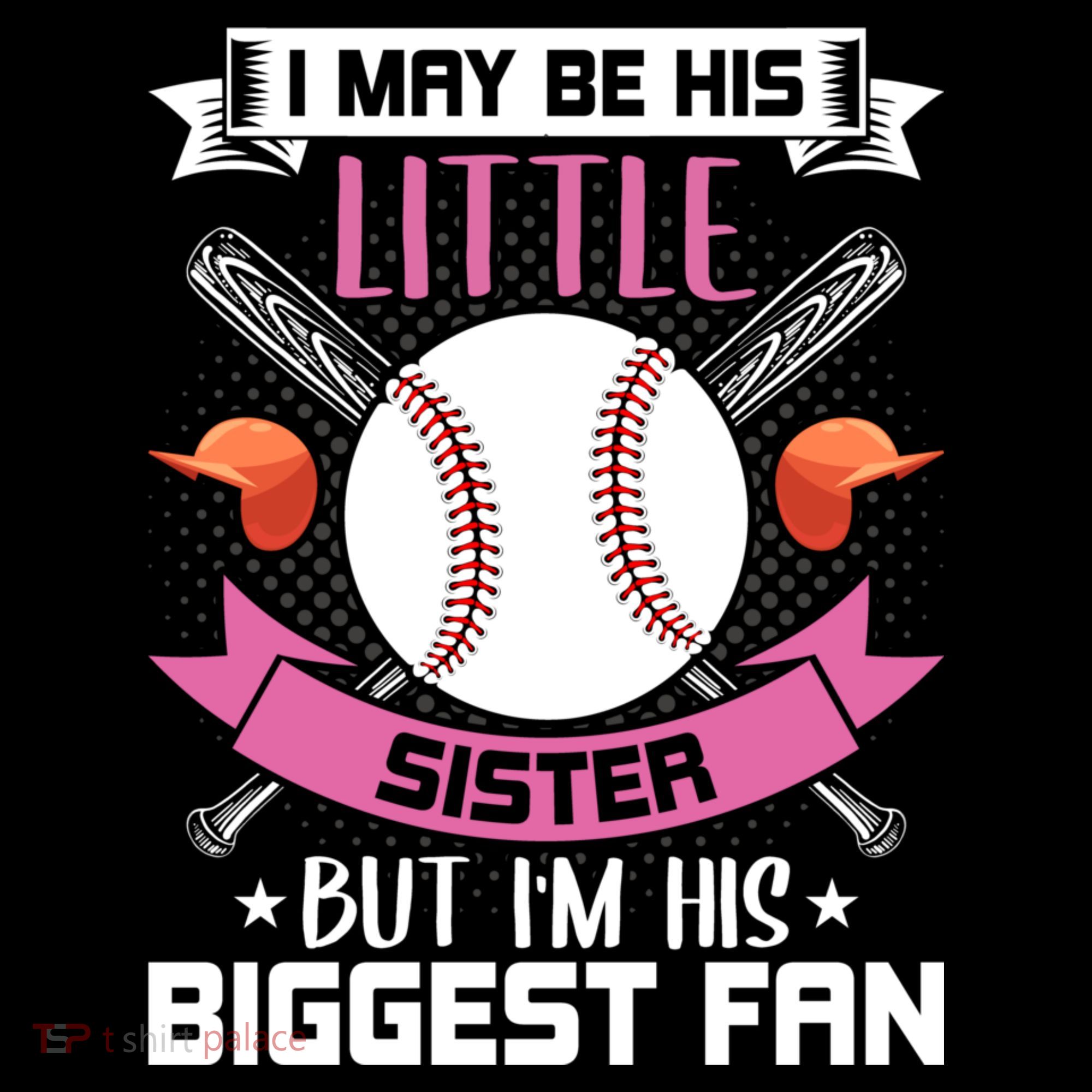 Little Sister But I'm His Biggest Fan Baseball Lover Gift Coffee Mug