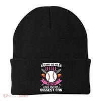 Little Sister But I'm His Biggest Fan Baseball Lover Gift Beanie thumb 0
