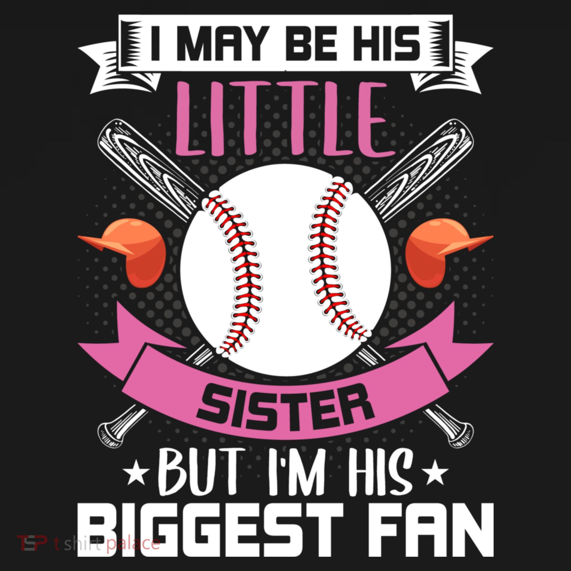 Little Sister But I'm His Biggest Fan Baseball Lover Gift Women's Hoodie