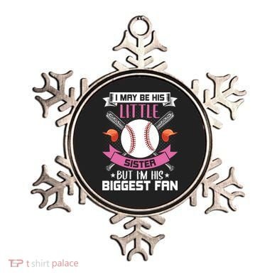 Little Sister But I'm His Biggest Fan Baseball Lover Gift Ornament