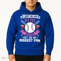 Little Sister But I'm His Biggest Fan Baseball Lover Gift Hoodie thumb 2